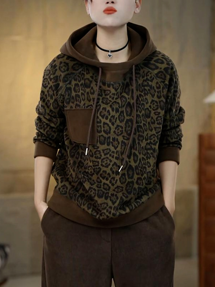 Vintage Fashion Years - Vintage Street Style Damen Sportlich-Lässiges Leopardenmuster
