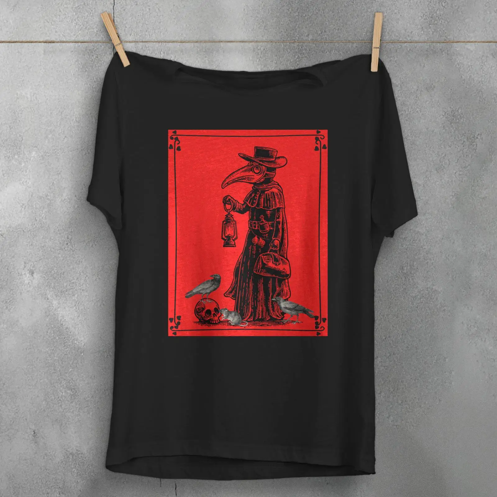 Vintage Fashion History - Plague Doctor T-Shirt Gothic History Skull