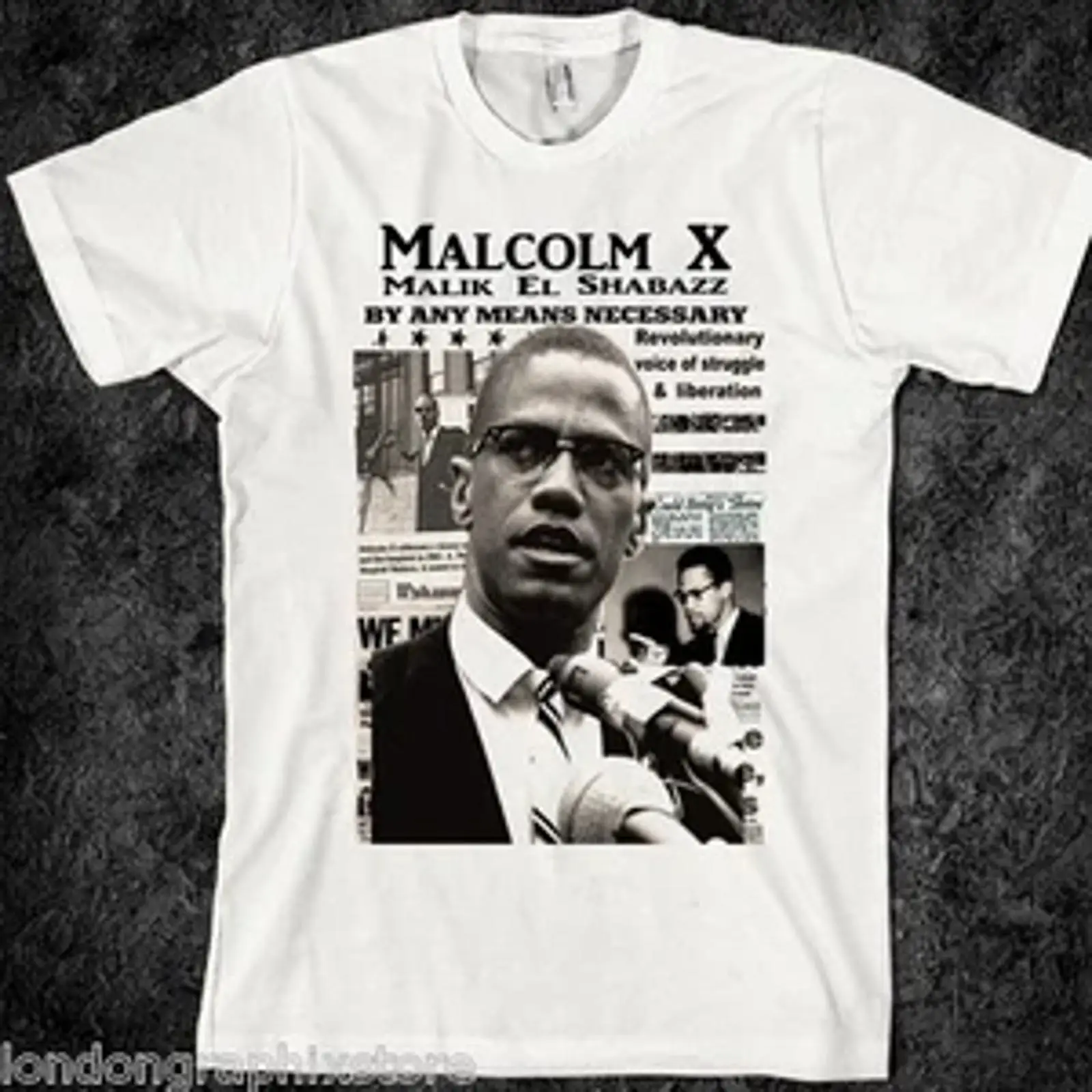 Vintage Fashion History - Malcolm X T-Shirt Black History Lives