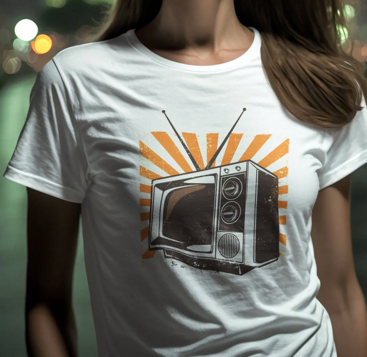 Vintage Fashion History - 70er Jahre Vintage TV-Enthusiasten T-Shirt klassische