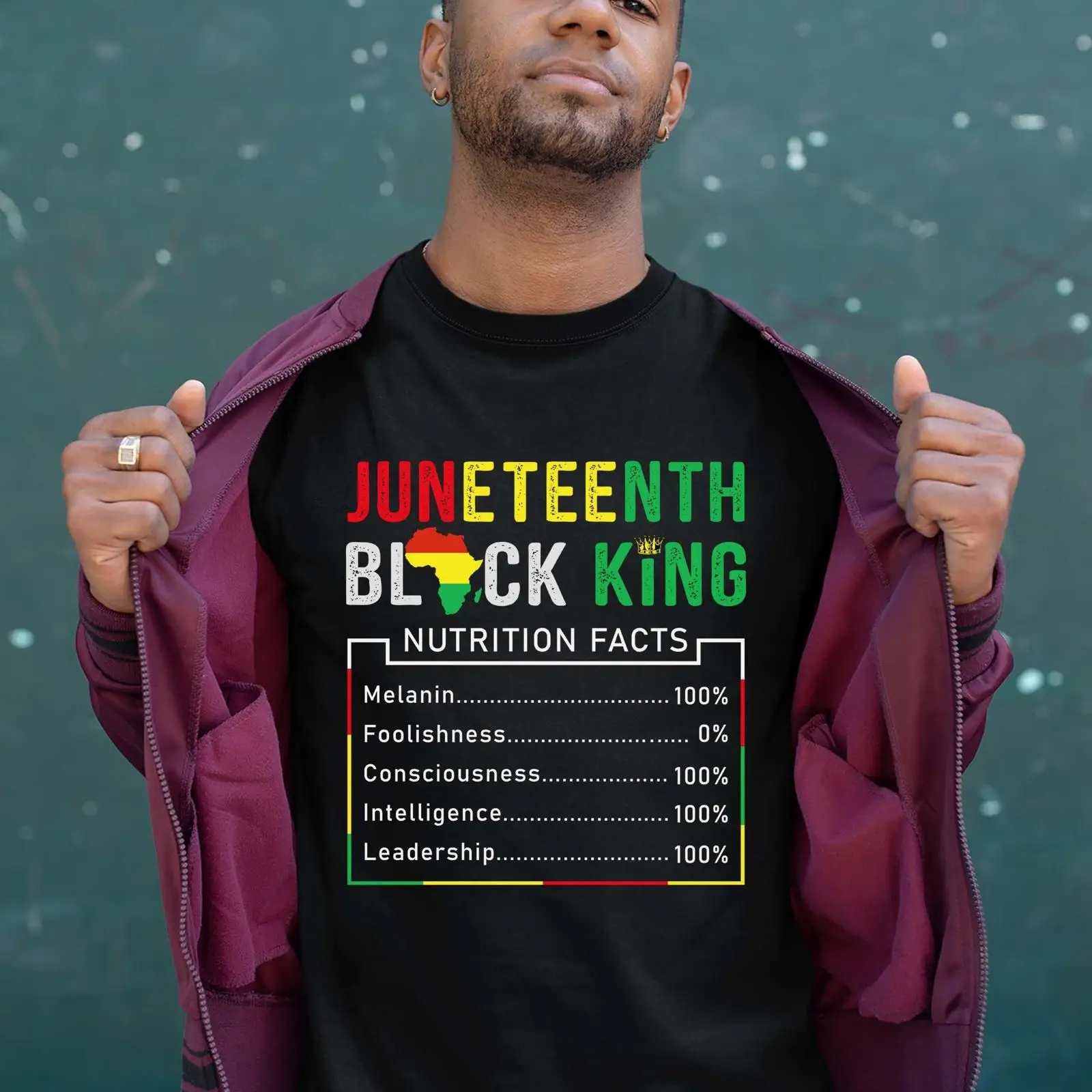 Vintage Fashion History - Juneteenth Black King T-Shirt History Nutrition