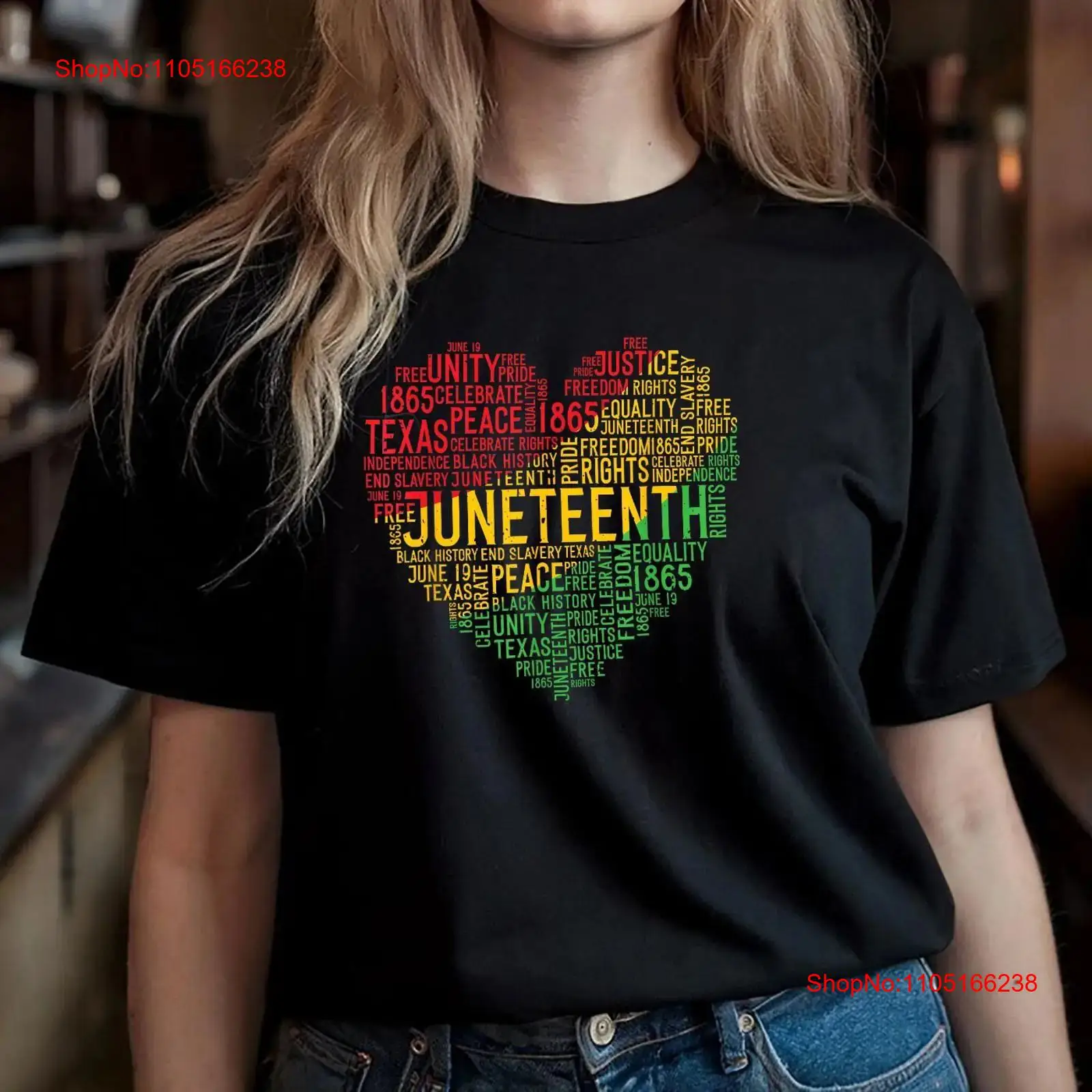 Vintage Fashion History - Juneteenth Heart T-Shirt Black History Afro