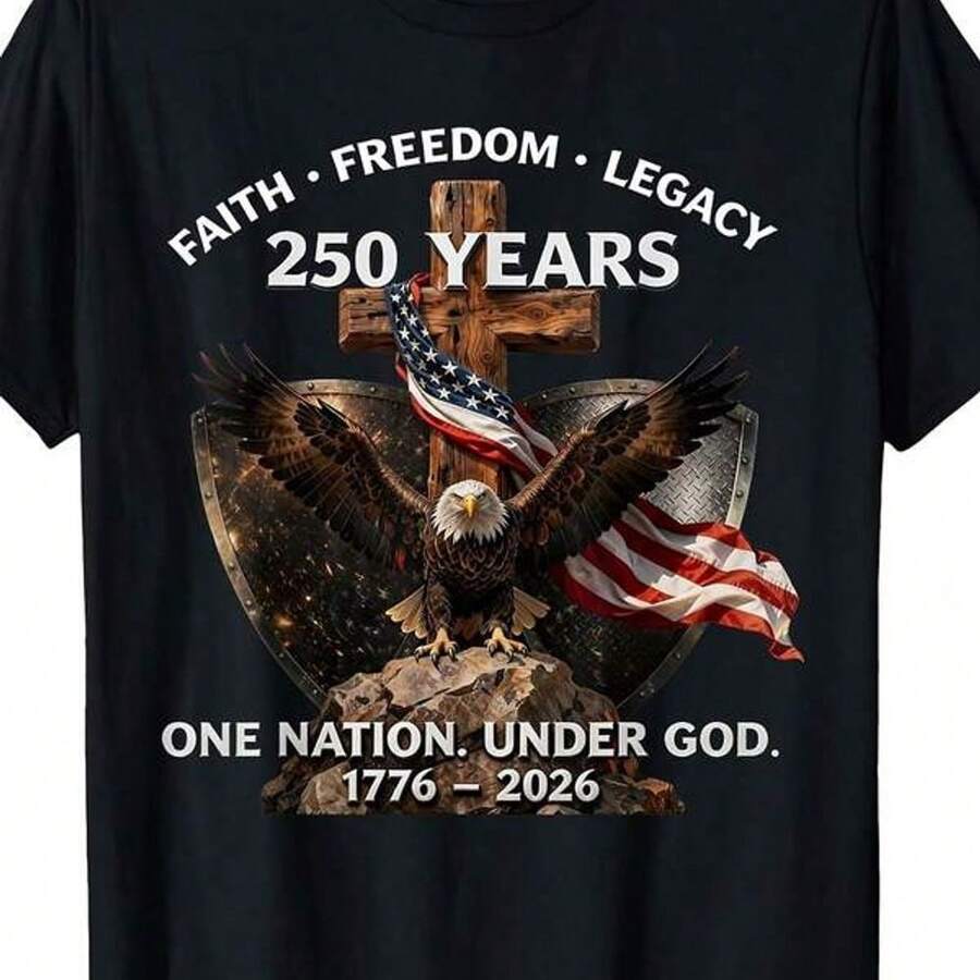 Vintage Fashion History - USA 250. Jubiläums-T-Shirt - Faith Freedom