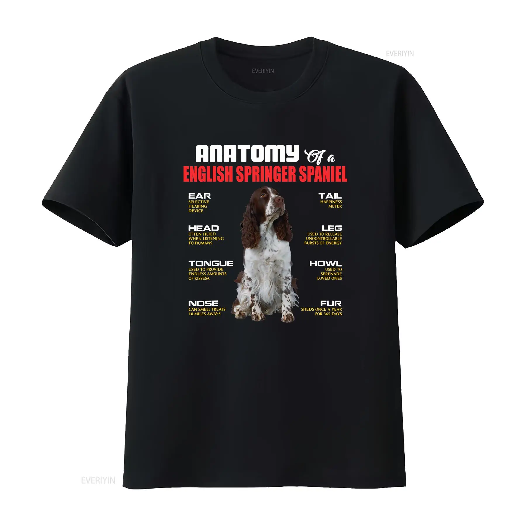 Vintage Flannel Shirt - Anatomie eines englischen Springer-Spaniel-T-Shirts für Hundeliebhaber,
