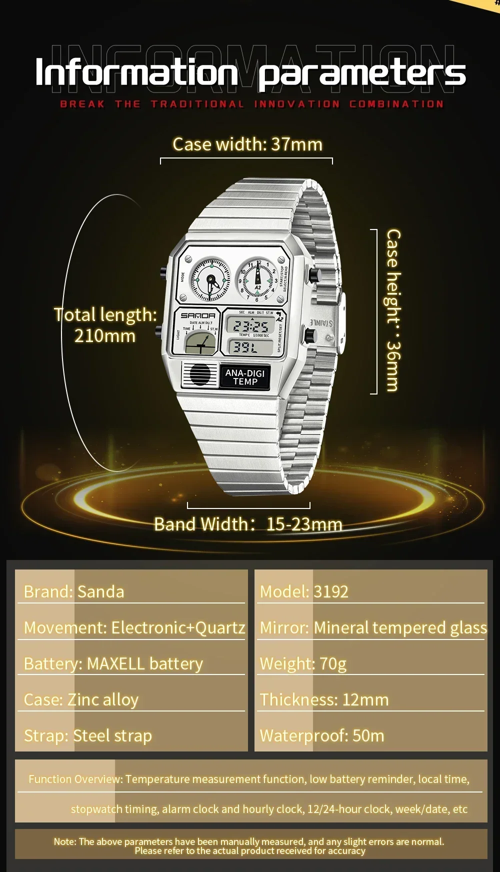 SANDA 3192 Modische Unisex-Uhr – Vintage Fashion Complete Bewertung und Preis