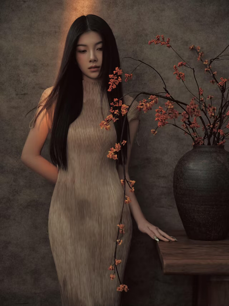 Neu 2026 Chinesischer Stil Por – Vintage Fashion Art Bewertung und Preis