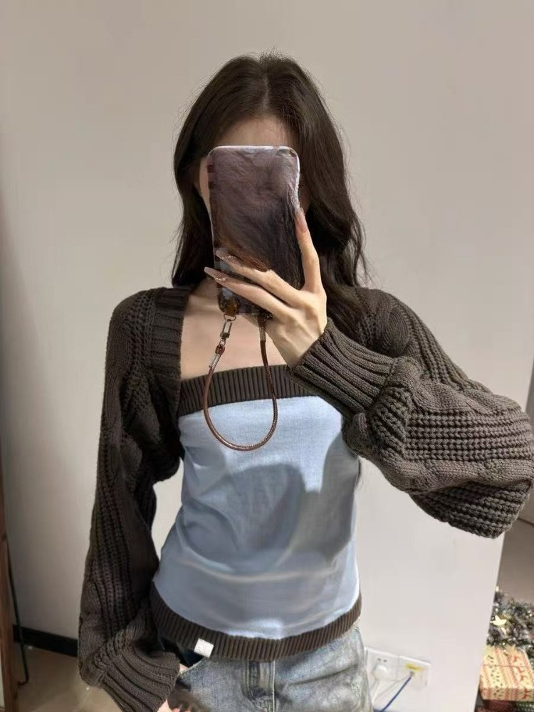 Y2K Ästhetik Zweiteiliges Set  – Crop Cardigan Vintage Bewertung und Preis