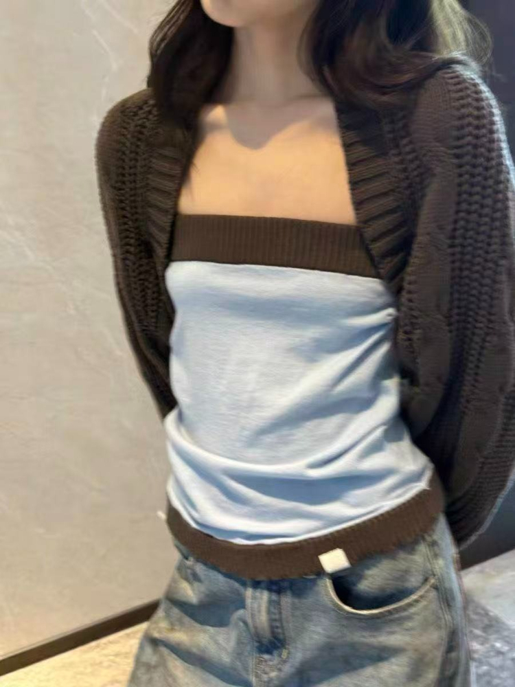 Y2K Ästhetik Zweiteiliges Set  – Crop Cardigan Vintage Bewertung und Preis