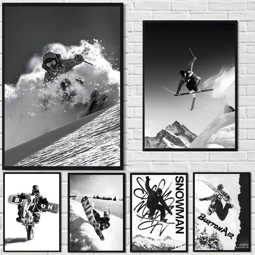 Schwarz-Weiß Vintage Ski-Fotok – Vintage Vogue Fashion Poster Bewertung und Preis
